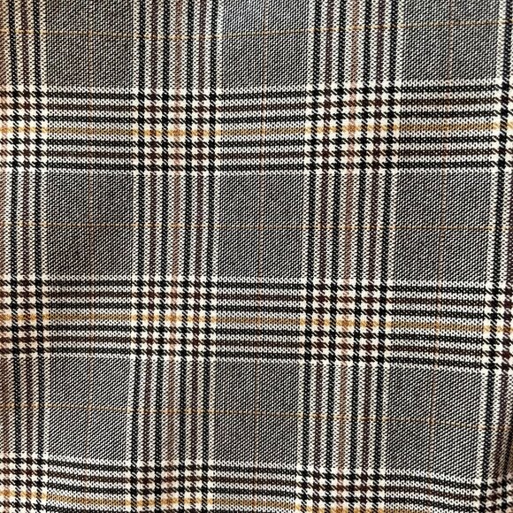 NWT Banana Republic Sloan Pant Size 00P Grey Yellow Plaid Stretch - Picture 2 of 11